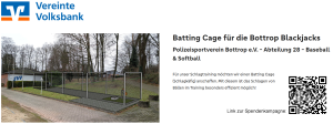Mehr über den Artikel erfahren Spendenkampagne für einen Batting Cage
